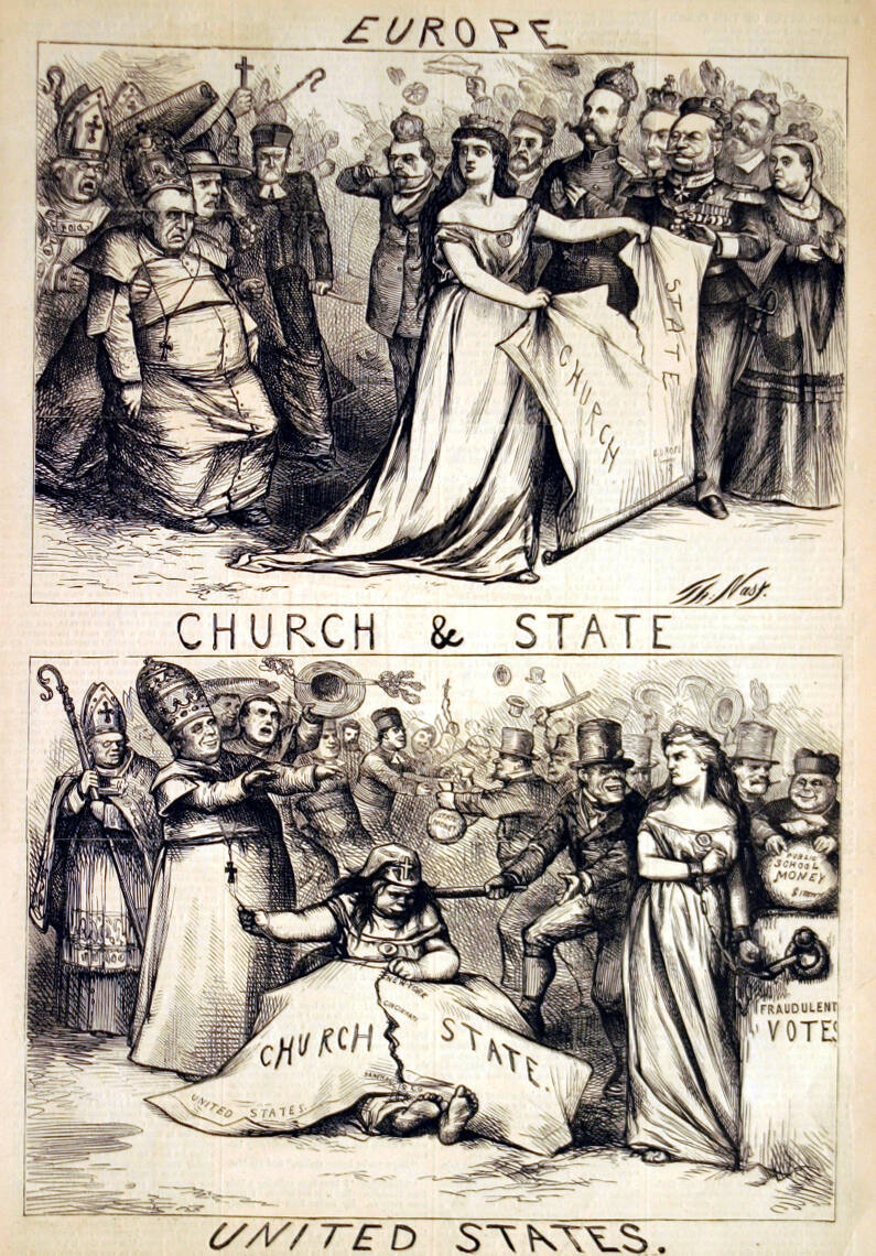 "Church & State" from Harper's Weekly, February 19, 1870.