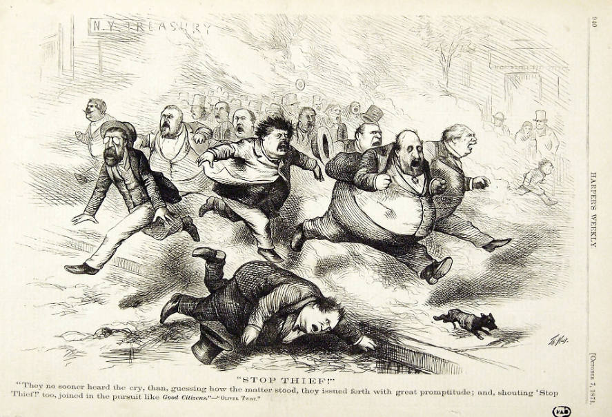 "Stop Thief" from Harper's Weekly, October 7, 1871