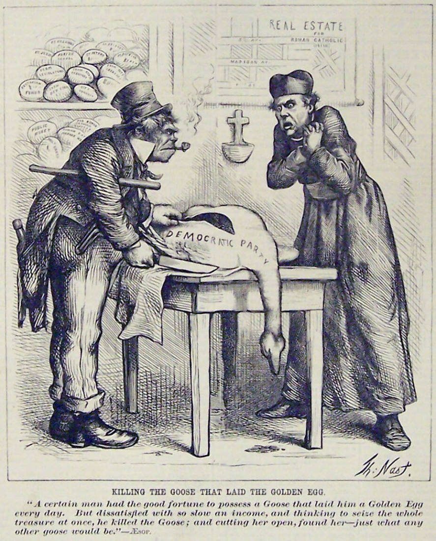 "Killing the Goose" from Harper's Weekly, November 18, 1871