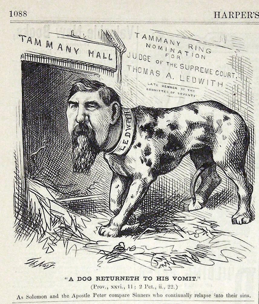 "A Dog Returneth" from Harper's Weekly, November 18, 1871