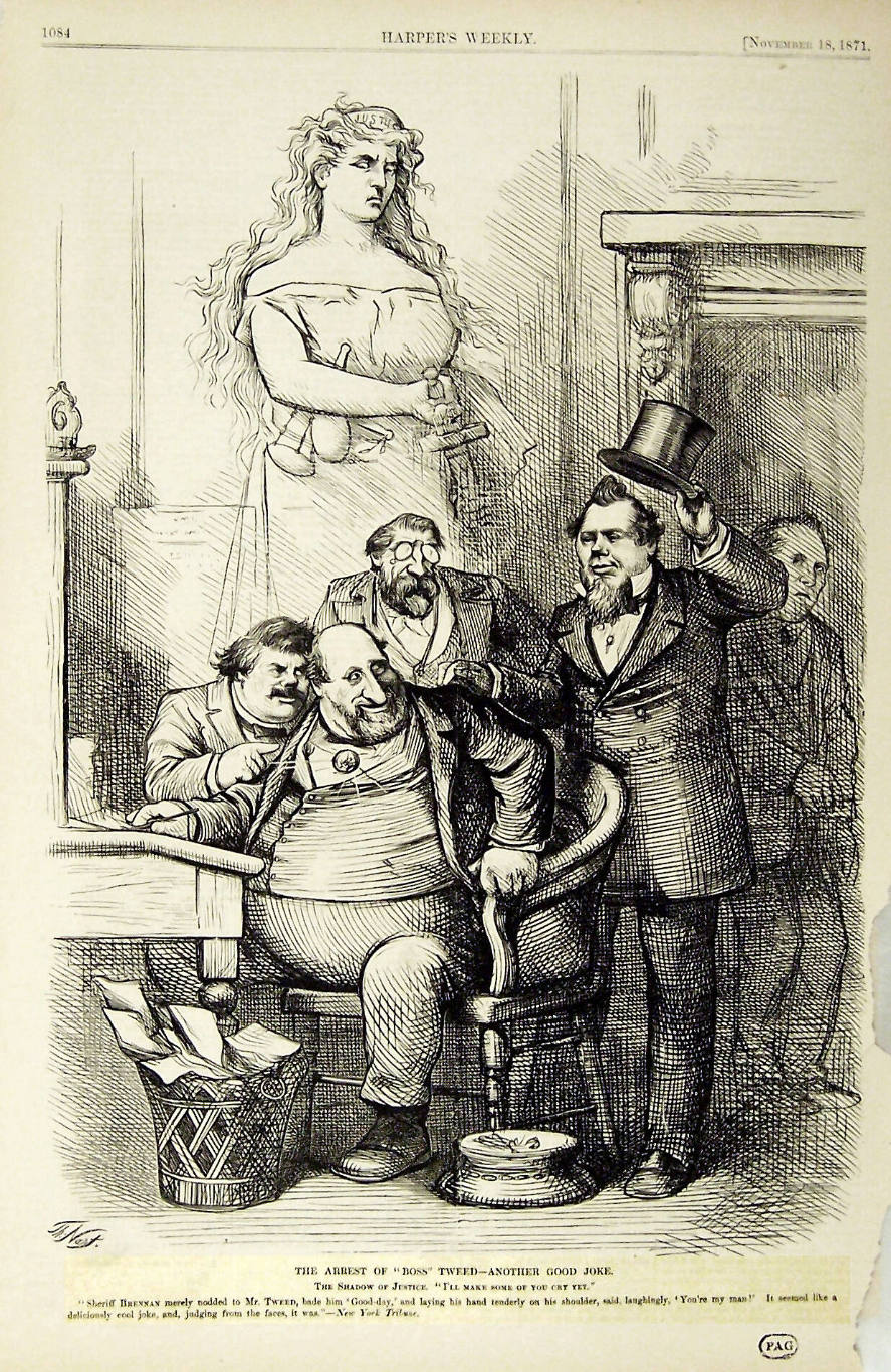 "The Arrest of Boss Tweed" from Harper's Weekly, November 18, 1871