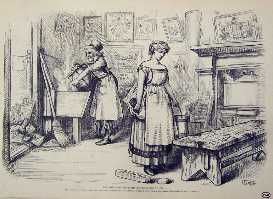 "Let the Good Work Go On" from Harper's Weekly, December 16, 1871