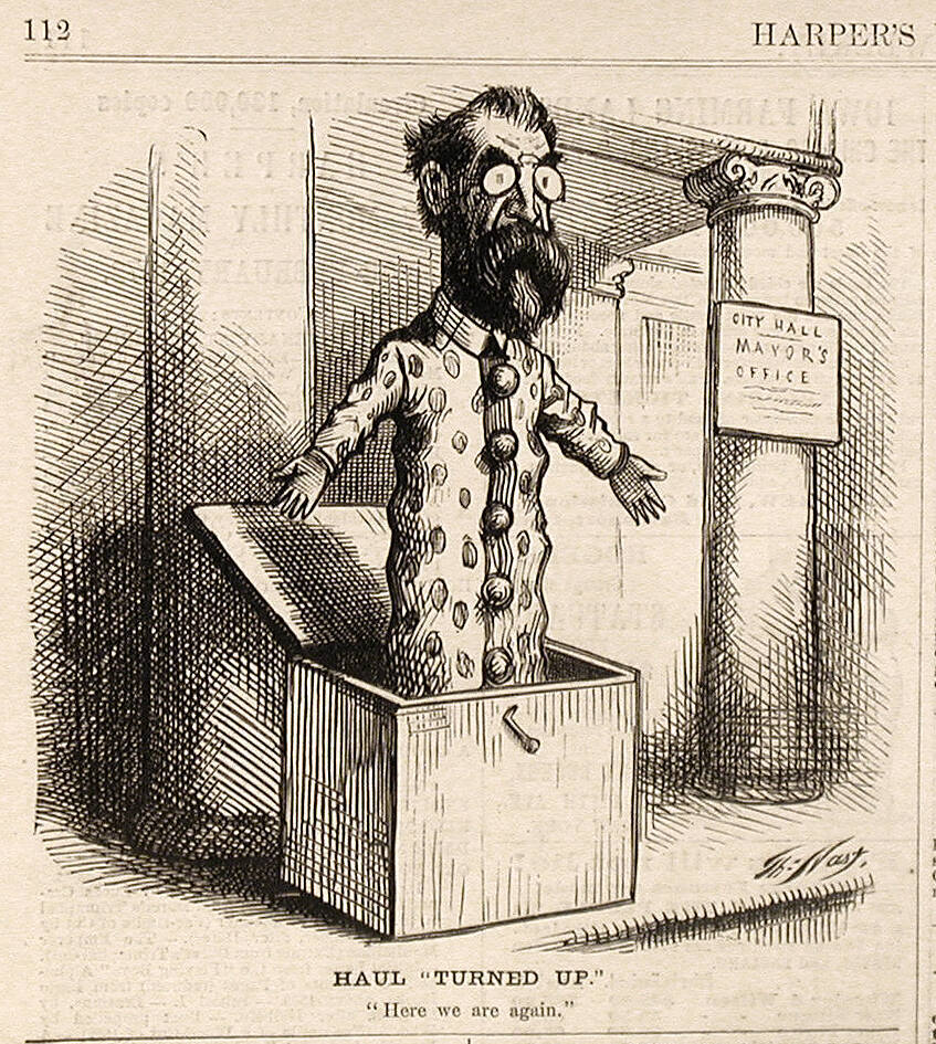 "Haul Turned Up" from Harper's Weekly, February 3, 1872