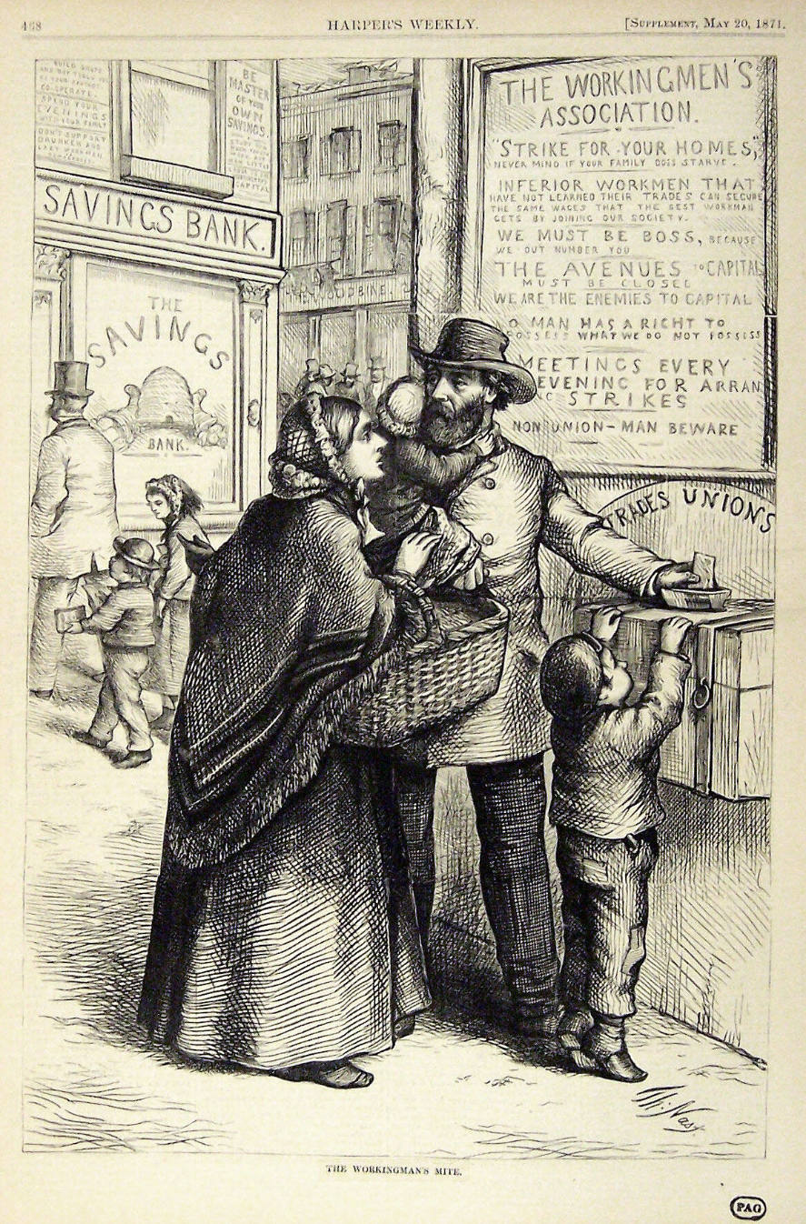 "Workingman's Mite" from Harper's Weekly, May 20, 1871