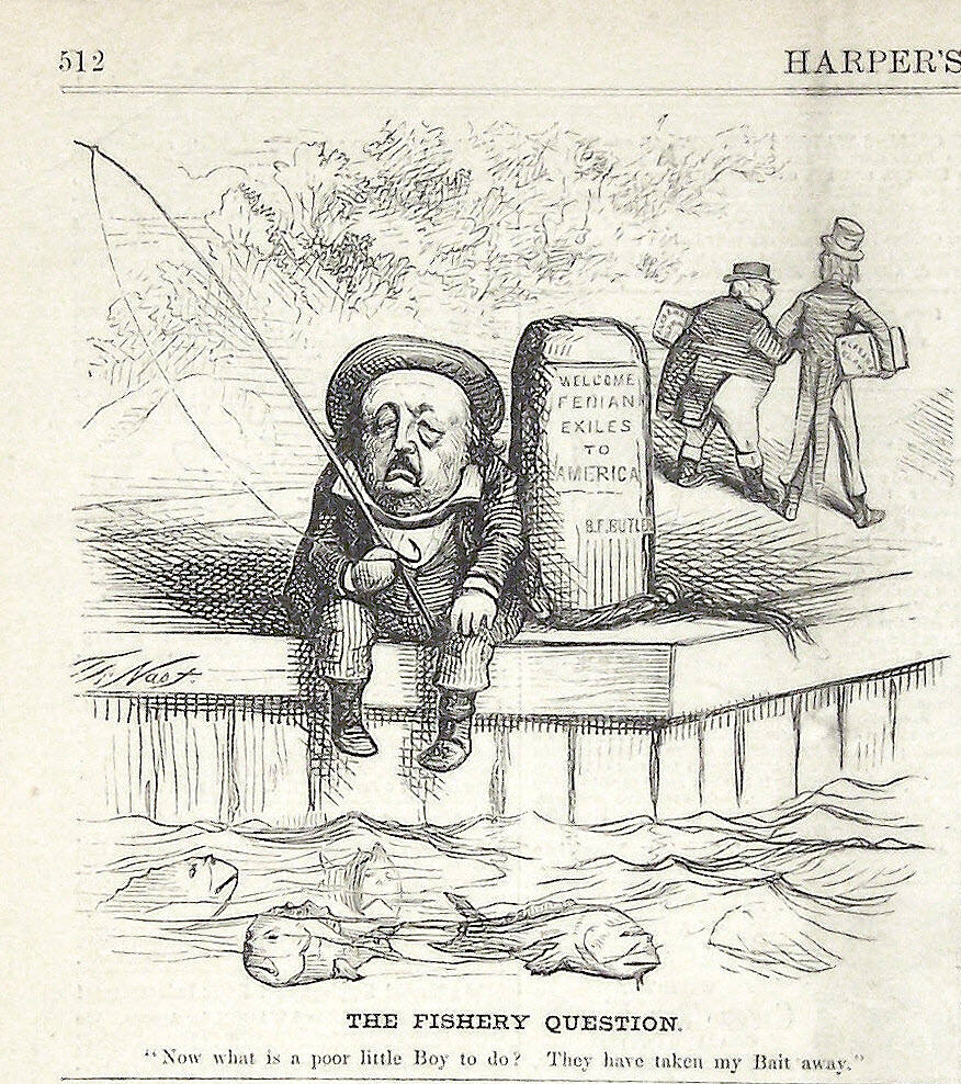 "The Fishery Question" from Harper's Weekly, June 3, 1871