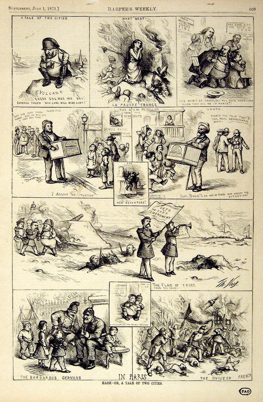 "Hash of Tale of Two Cities" from Harper's Weekly, July 1, 1871