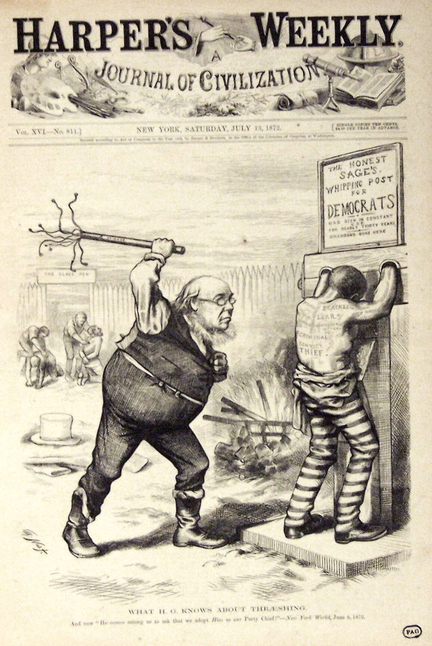 "What H.G. Knows About Threshing" from Harper's Weekly, July 13, 1872