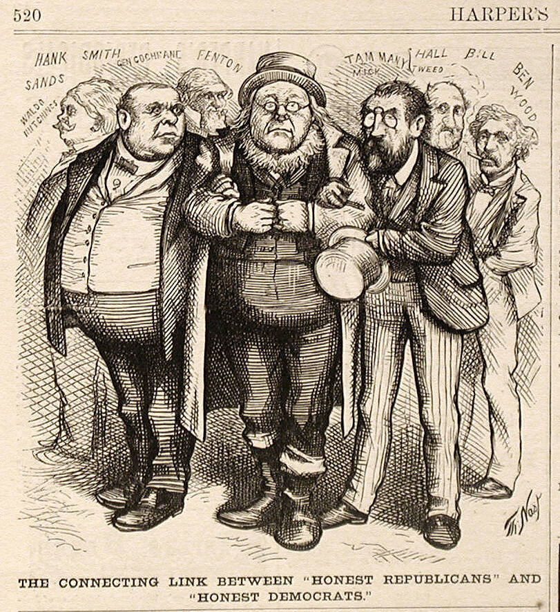 "The Connecting Link" from Harper's Weekly, July 29, 1872