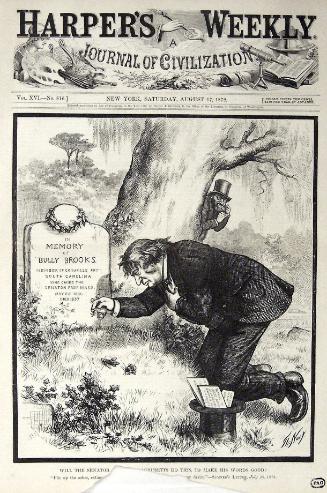 "Will The Senator Do This?" from Harper's Weekly, August 17, 1872