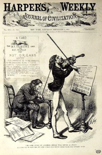 "The Same Tunes By Another Fiddle" from Harper's Weekly, September 7, 1872