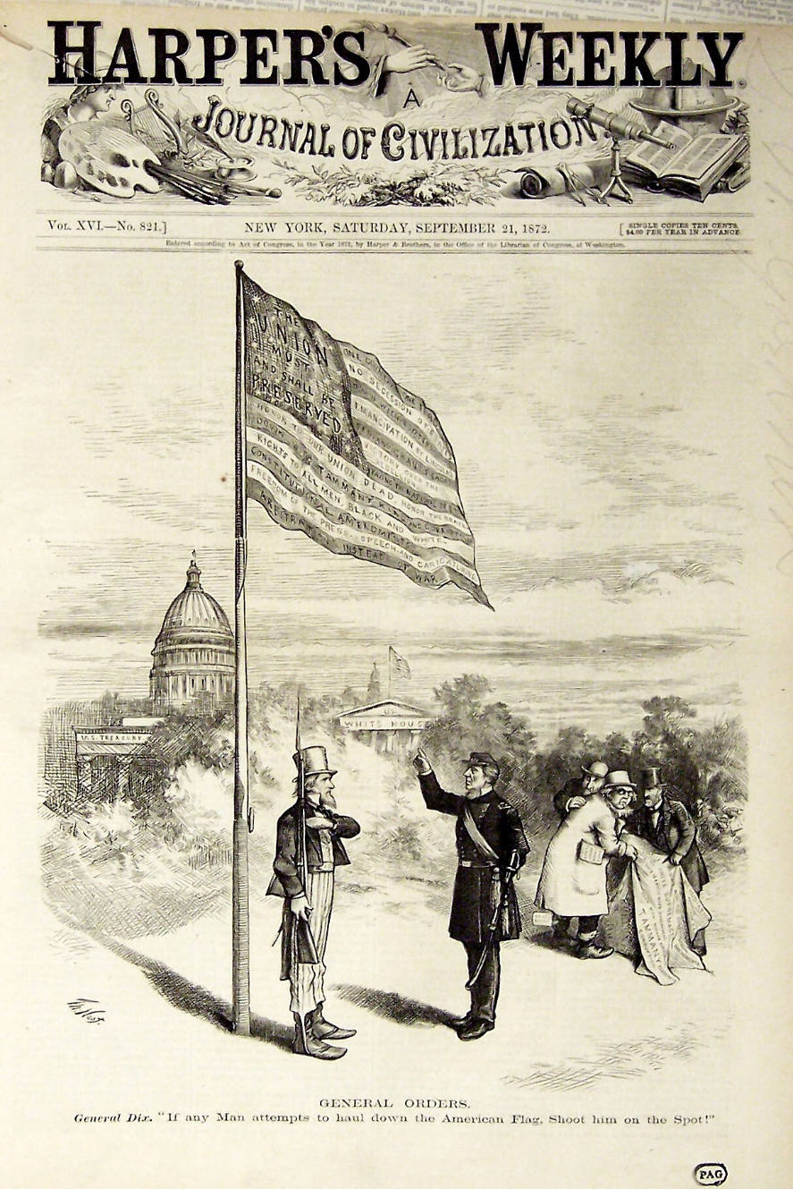 "General Orders" from Harper's Weekly, September 21, 1872