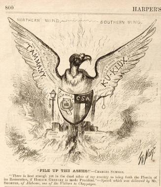 "Pile Up The Ashes" from Harper's Weekly, October 12, 1872