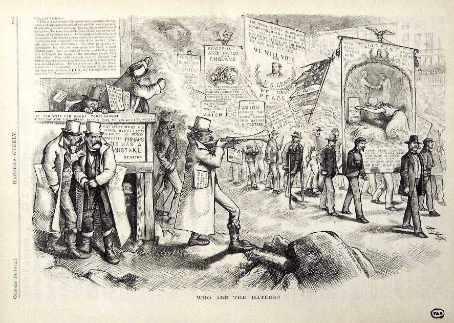 "Who Are The Haters" from Harper's Weekly, October 19, 1872