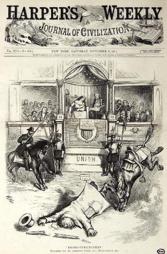 "Home-Stretched" from Harper's Weekly, November 9, 1872