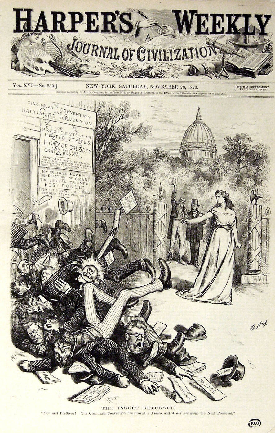 "The Insult Returned" from Harper's Weekly, November 23, 1872