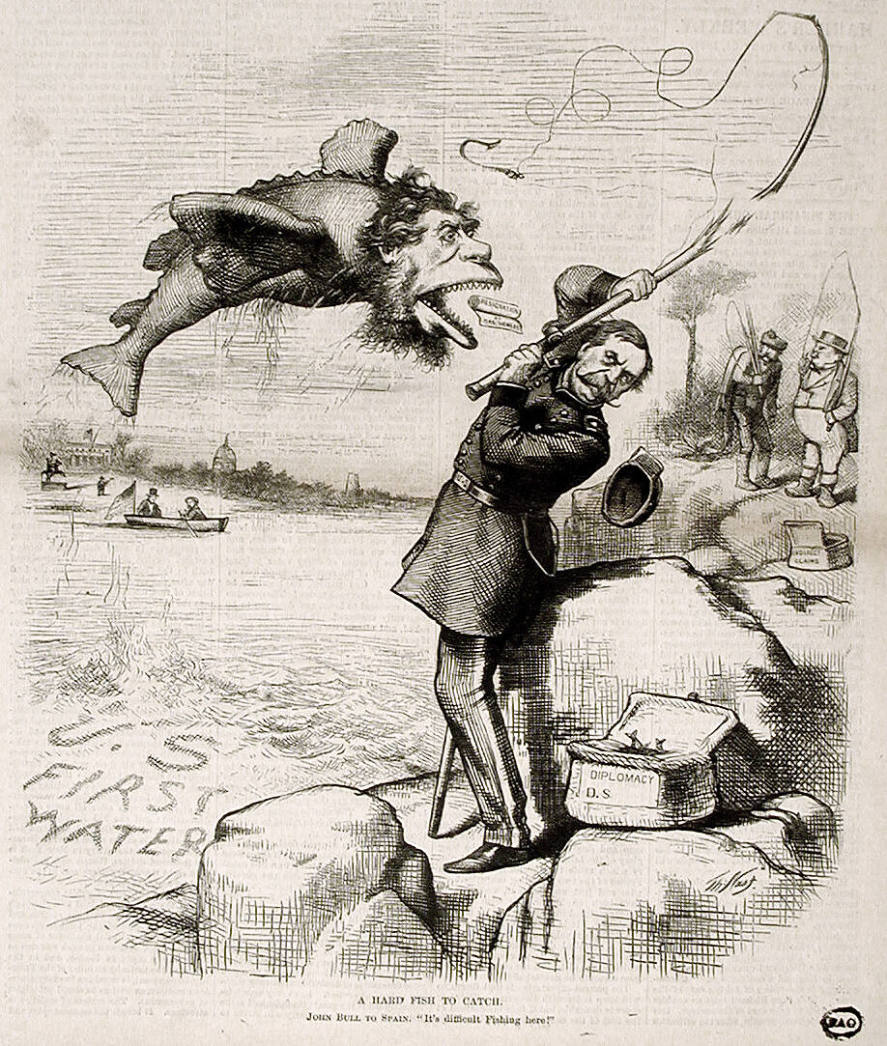 "A Hard Fish To Catch" from Harper's Weekly, January 24, 1874