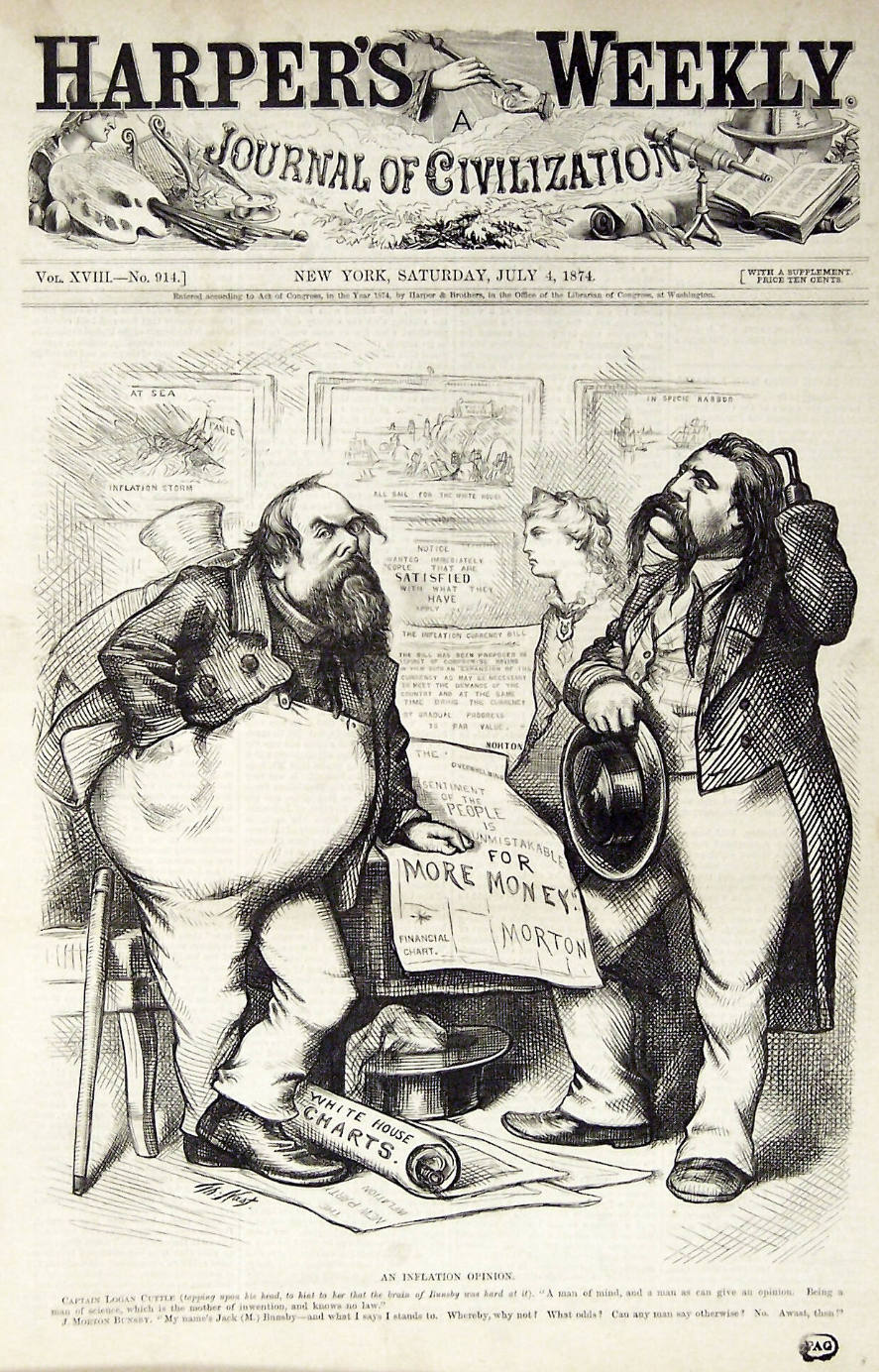 "An Inflation Opinion" from Harper's Weekly, July 4, 1874