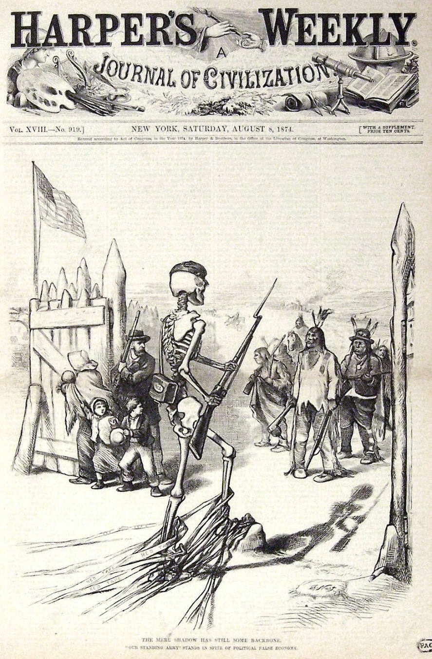 "The Mere Shadow Has Still Some Backbone" from Harper's Weekly, August 8, 1874