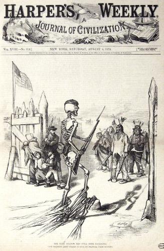 "The Mere Shadow Has Still Some Backbone" from Harper's Weekly, August 8, 1874