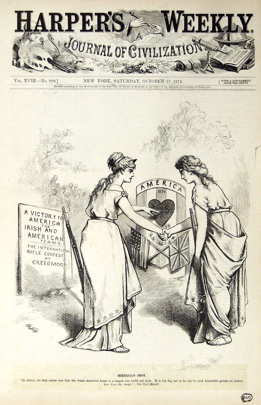 "Hibernia's Shot" from Harper's Weekly, October 17, 1874