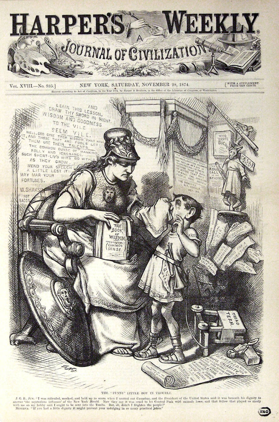 "The Funny Little Boy" from Harper's Weekly, November 28, 1874