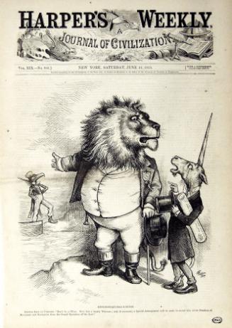 "Honi-Soit-Qui-Mal-Y-Pense" from Harper's Weekly, June 12, 1875