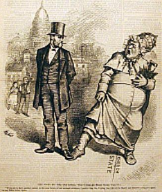 "The Pope's Big Toe" from Harper's Weekly, October 30, 1875.