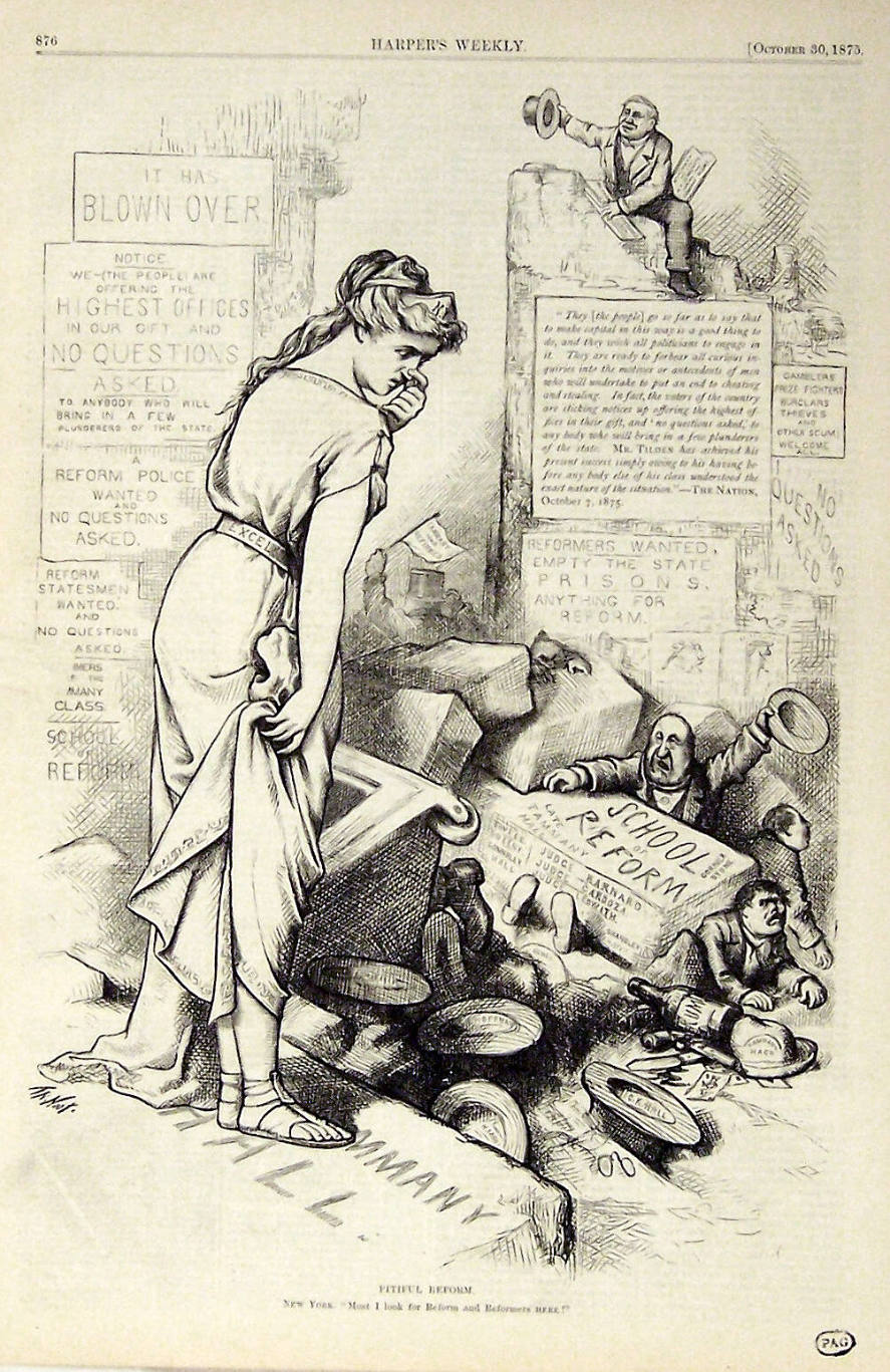 "Pitiful Reform" from Harper's Weekly, October 30, 1875