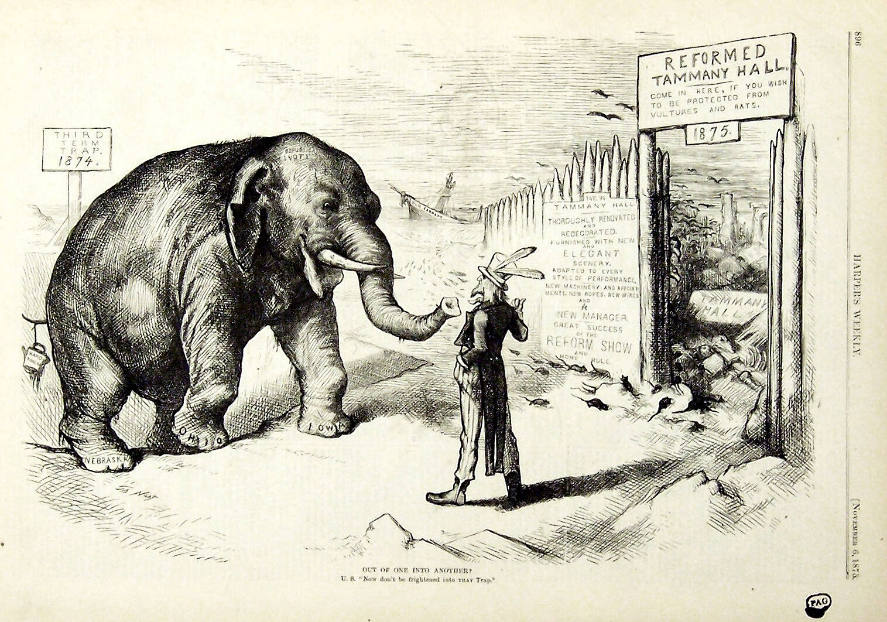 "Out Of One Into Another" from Harper's Weekly, November 6, 1875