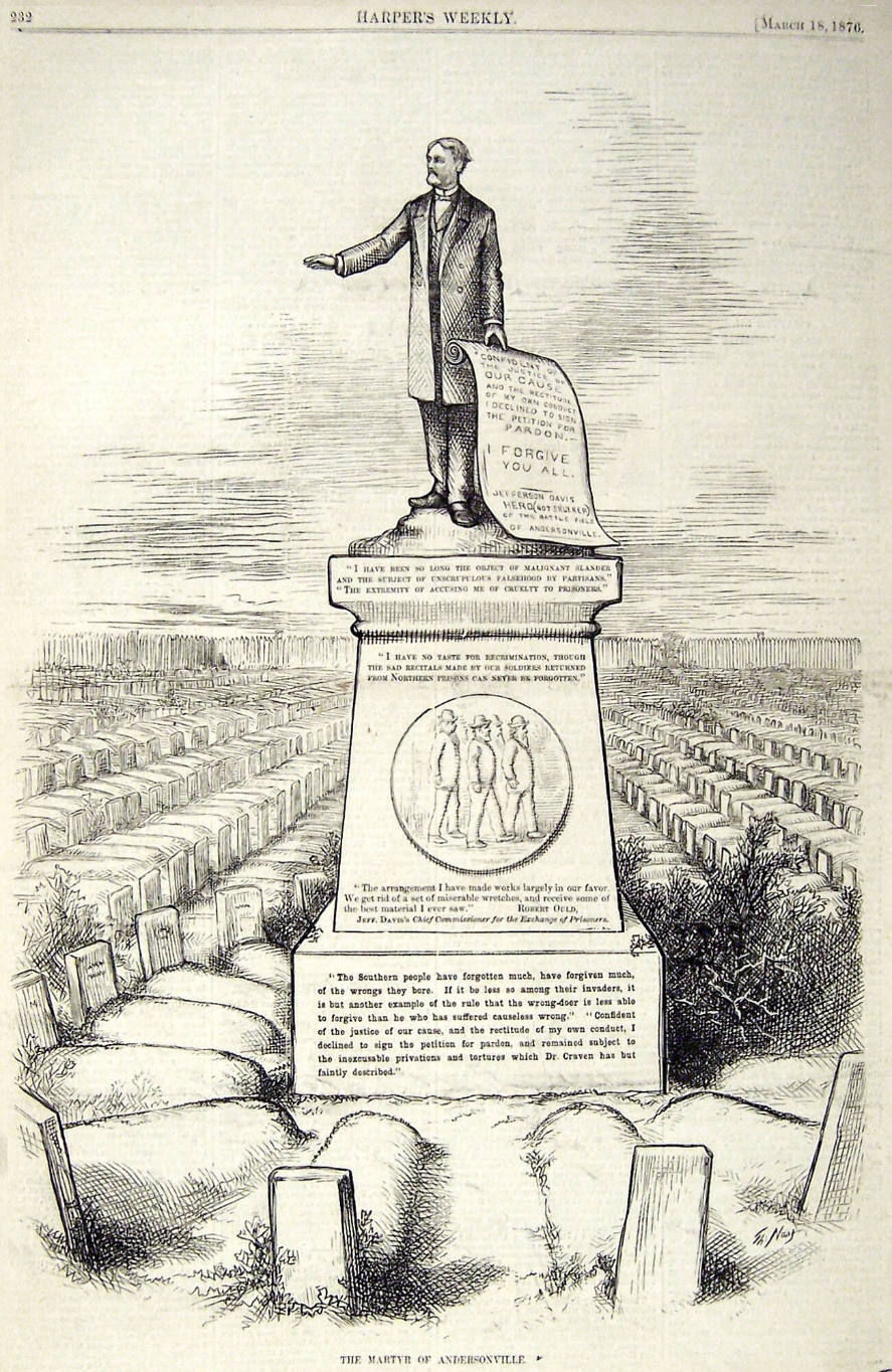 "The Martyr of Andersonville" from Harper's Weekly, March 18, 1876