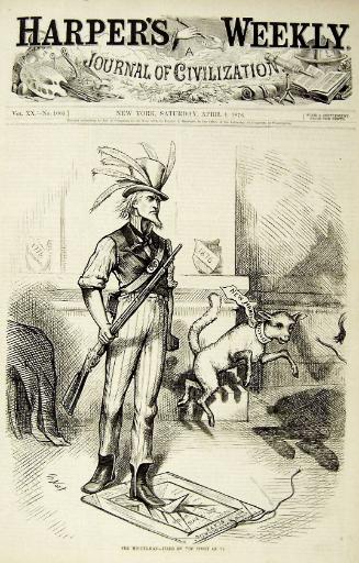 "The Minuteman Fixed by the Spirit" from Harper's Weekly, April 1, 1876