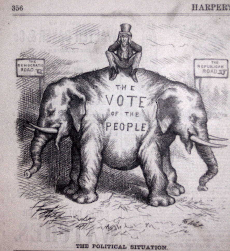 "The Political Situation" from Harper's Weekly, April 29, 1876