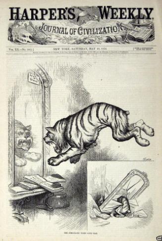 "The Democratic Tiger Gone Mad" from Harper's Weekly, May 20, 1876