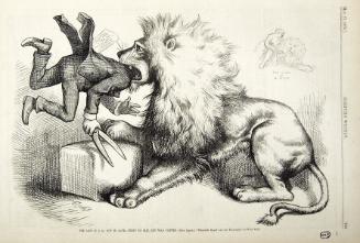 "The Lion Not in Love" from Harper's Weekly, May 27, 1876