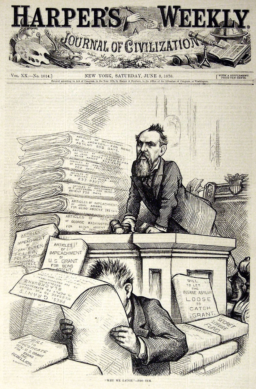 "Why We Laugh - Pro Team" from Harper's Weekly, June 3, 1876