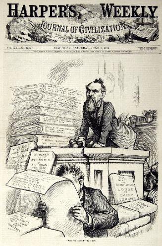 "Why We Laugh - Pro Team" from Harper's Weekly, June 3, 1876