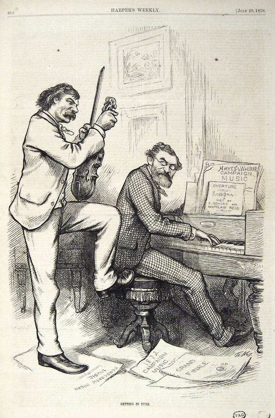 "Getting In Tune" from Harper's Weekly, July 29, 1876