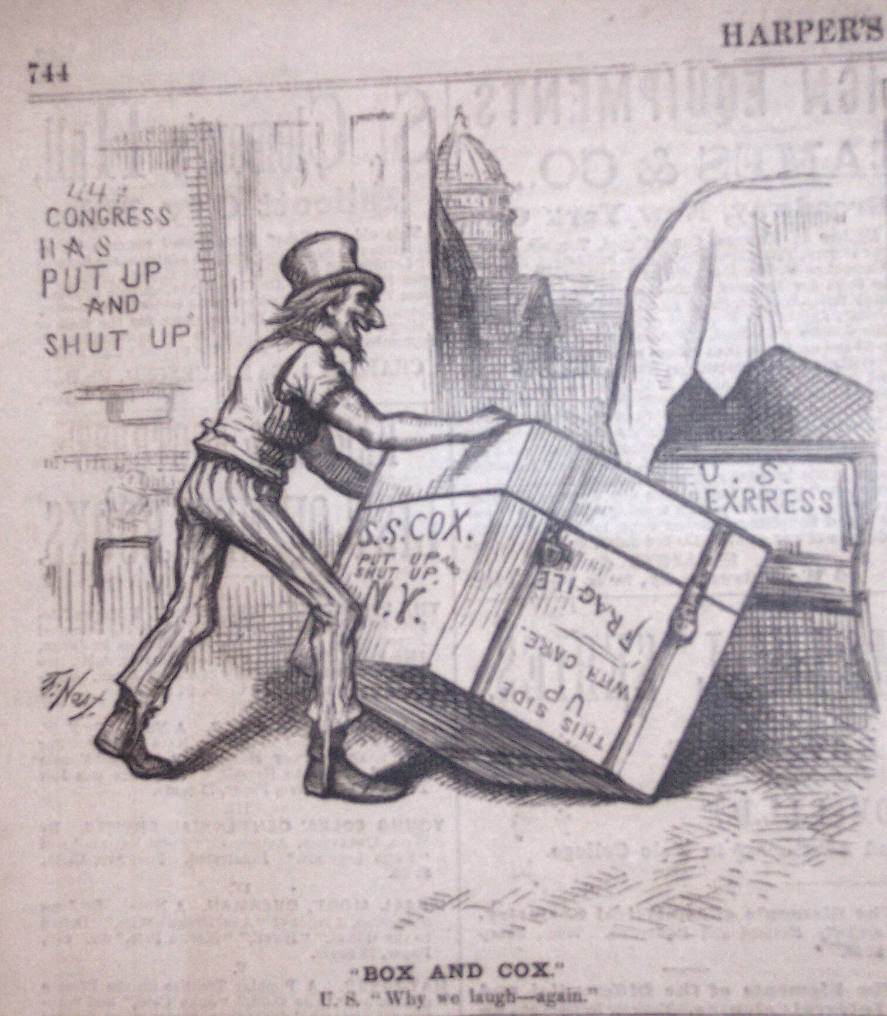 "Box And Cox" from Harper's Weekly, September 9, 1876