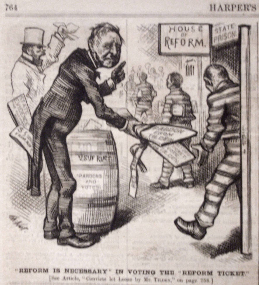 "Reform Is Necessary In Voting" from Harper's Weekly, September 16, 1876