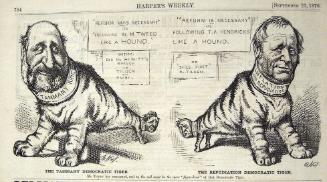 "The Tammany Democratic Tiger" from Harper's Weekly, September 23, 1876