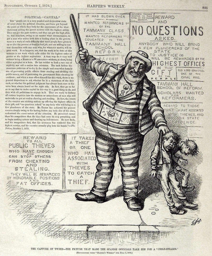 "The Capture of Tweed" from Harper's Weekly, October 7, 1876