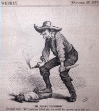 "In Self-Defense" from Harper's Weekly, October 28, 1876