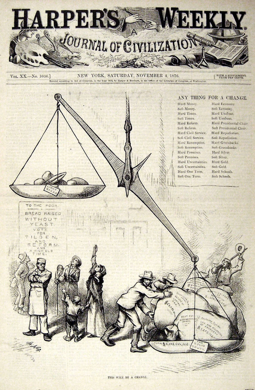 "This Will Be a Change" from Harper's Weekly, November 4, 1876