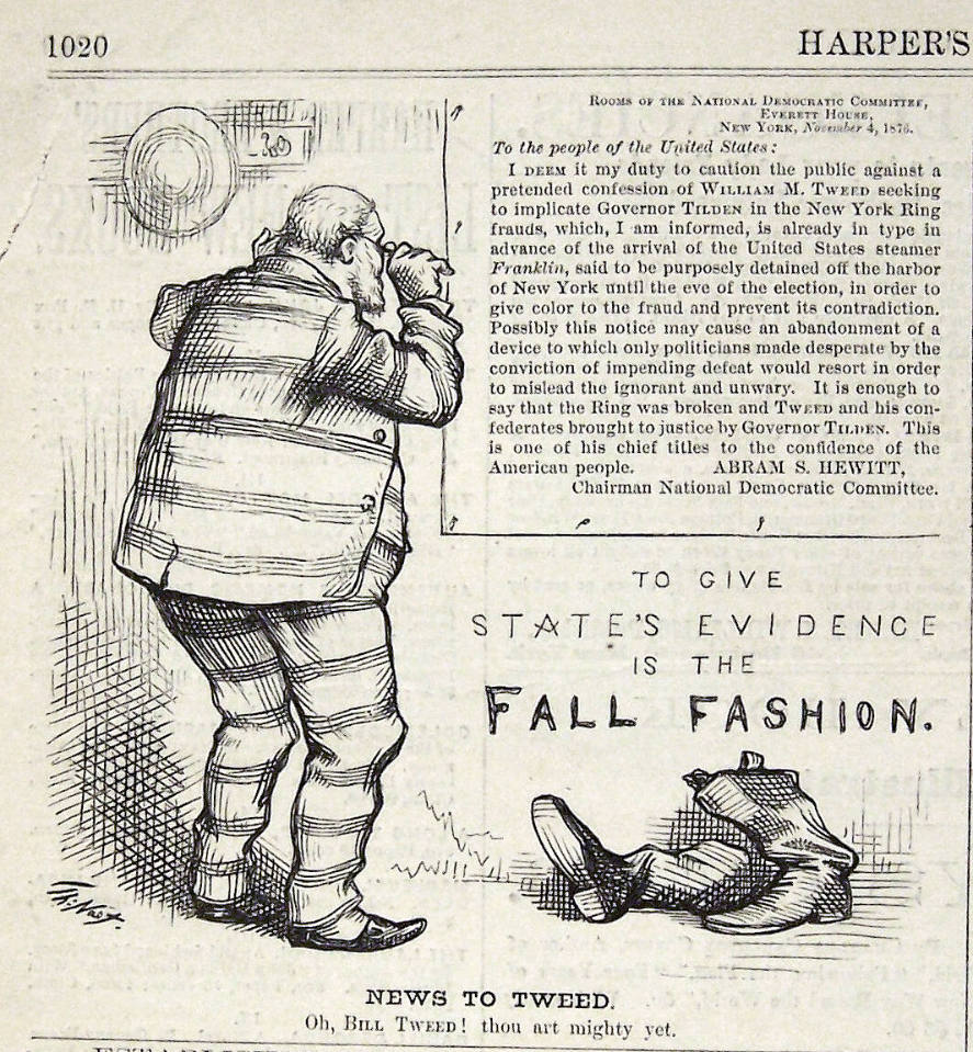 "News to Tweed" from Harper's Weekly, December 16, 1876