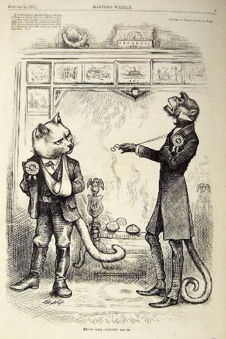 "No More Chestnuts for Me" from Harper's Weekly, January 6, 1877