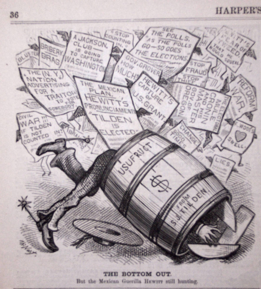 "The Bottom Out" from Harper's Weekly, January 13, 1877