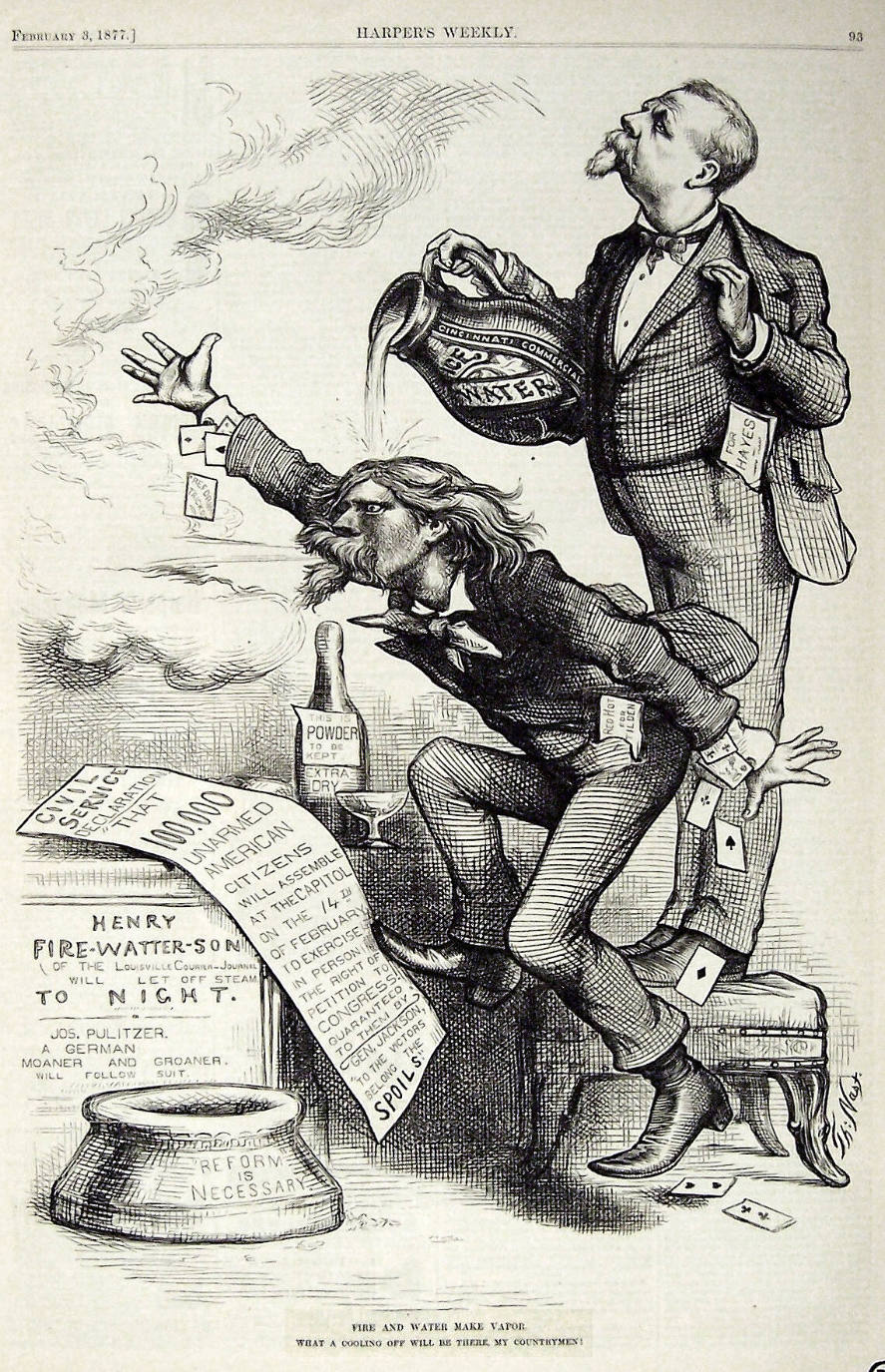 "Fire and Water Make Vapor" from Harper's Weekly, February 3, 1877