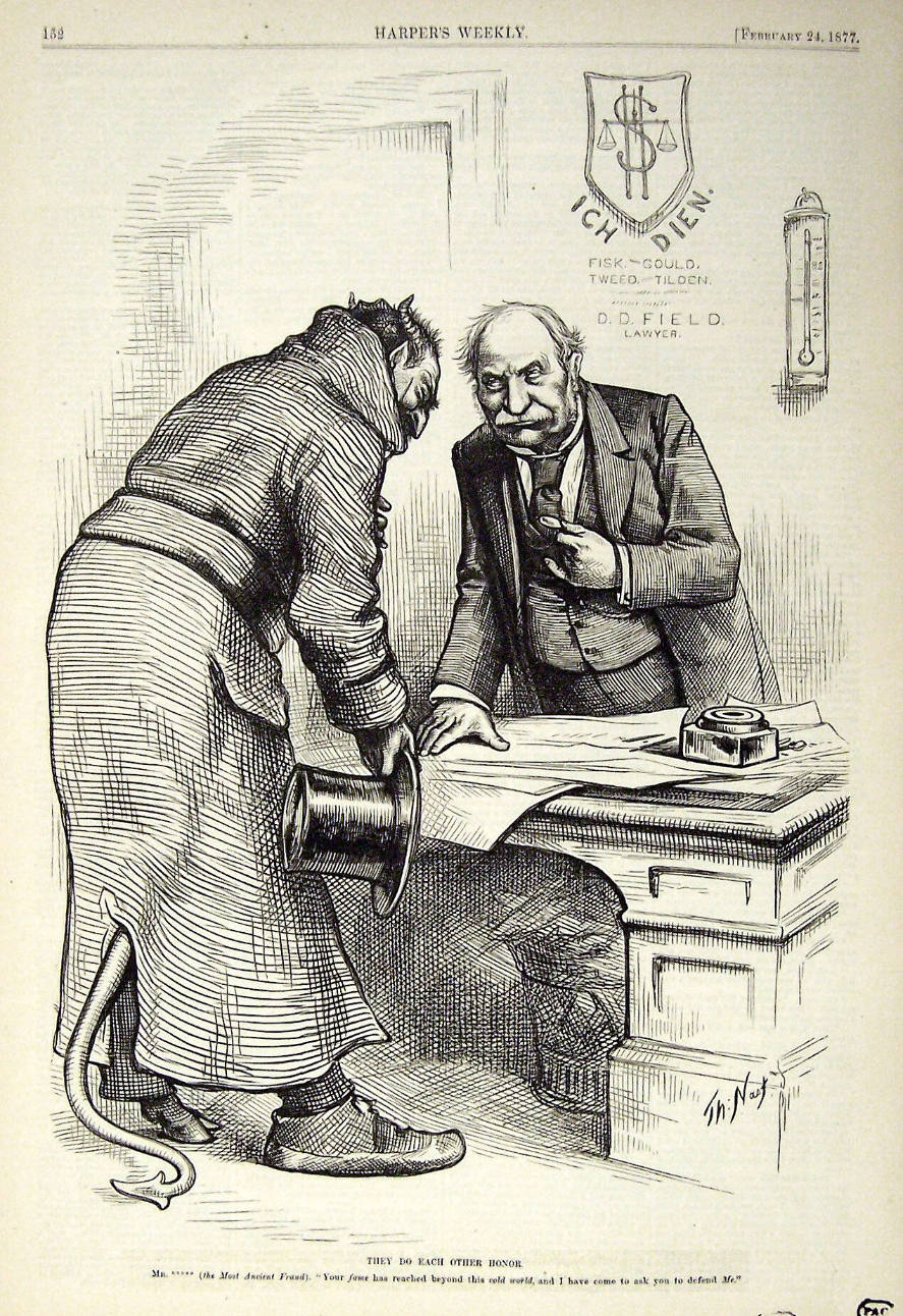 "They Do Each Other Honor" from Harper's Weekly, February 24, 1877