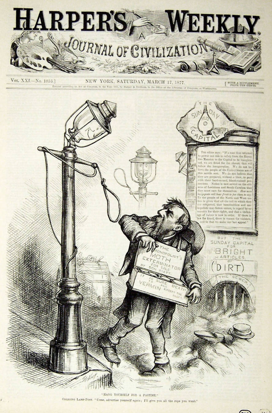 "Hang Yourself For a Pastime" from Harper's Weekly, March 17, 1877