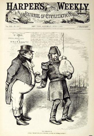 "The Almighty £" from Harper's Weekly, June 9, 1877